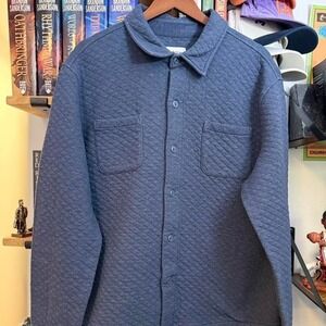 Goodfellow & Co. Mens XL Blue Quilted Button Down Shirt Jacket